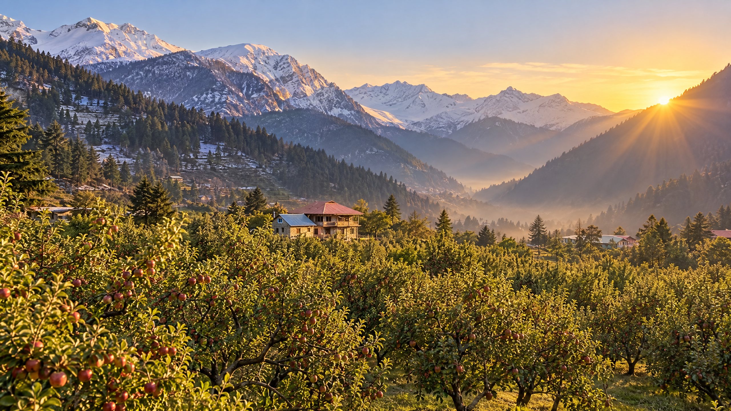 Himalayan landscape around Negi Cottage